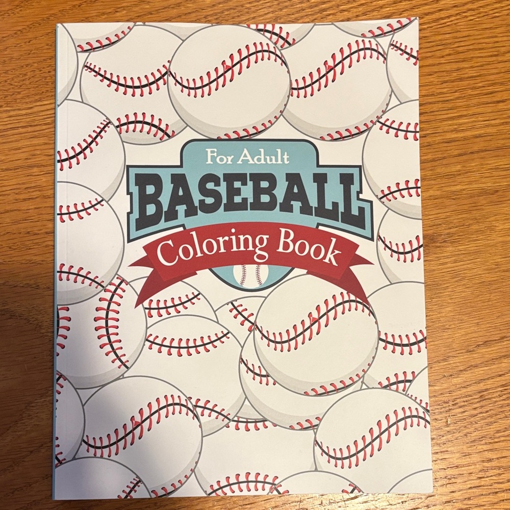NWOT Baseball Coloring Book for Adults